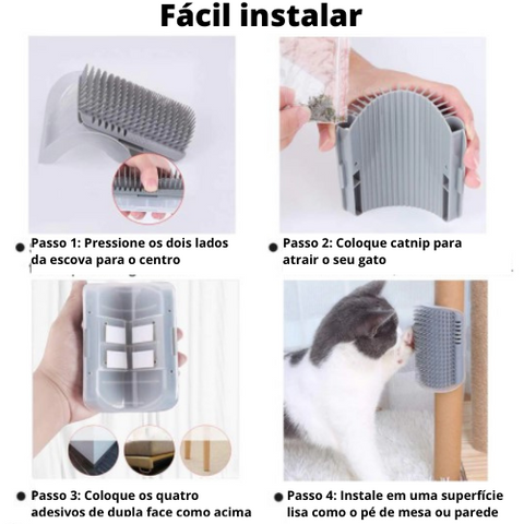 Escova Para Gatos Fixa na Parede - CatWall