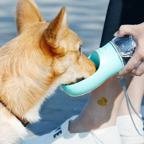 Garrafa de Água e Ração Portátil Para Pets - Drinking & Feeder