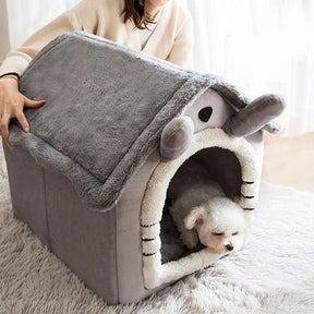 Casa Para Cachorros e Gatos Com Caminha - Pet Bed House