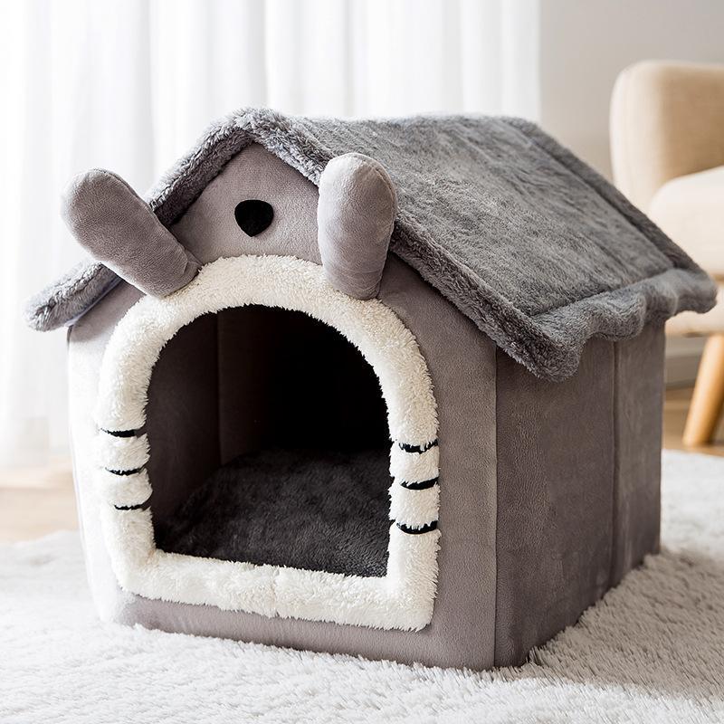 Casa Para Cachorros e Gatos Com Caminha - Pet Bed House