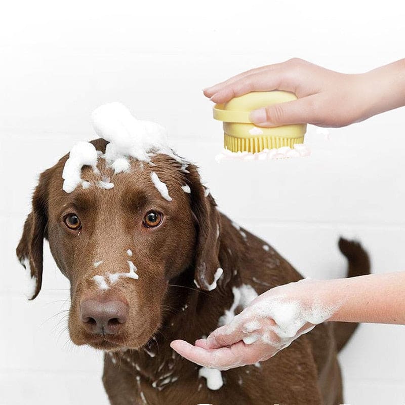 Escova de Banho para Cachorro – Lava e Massageia