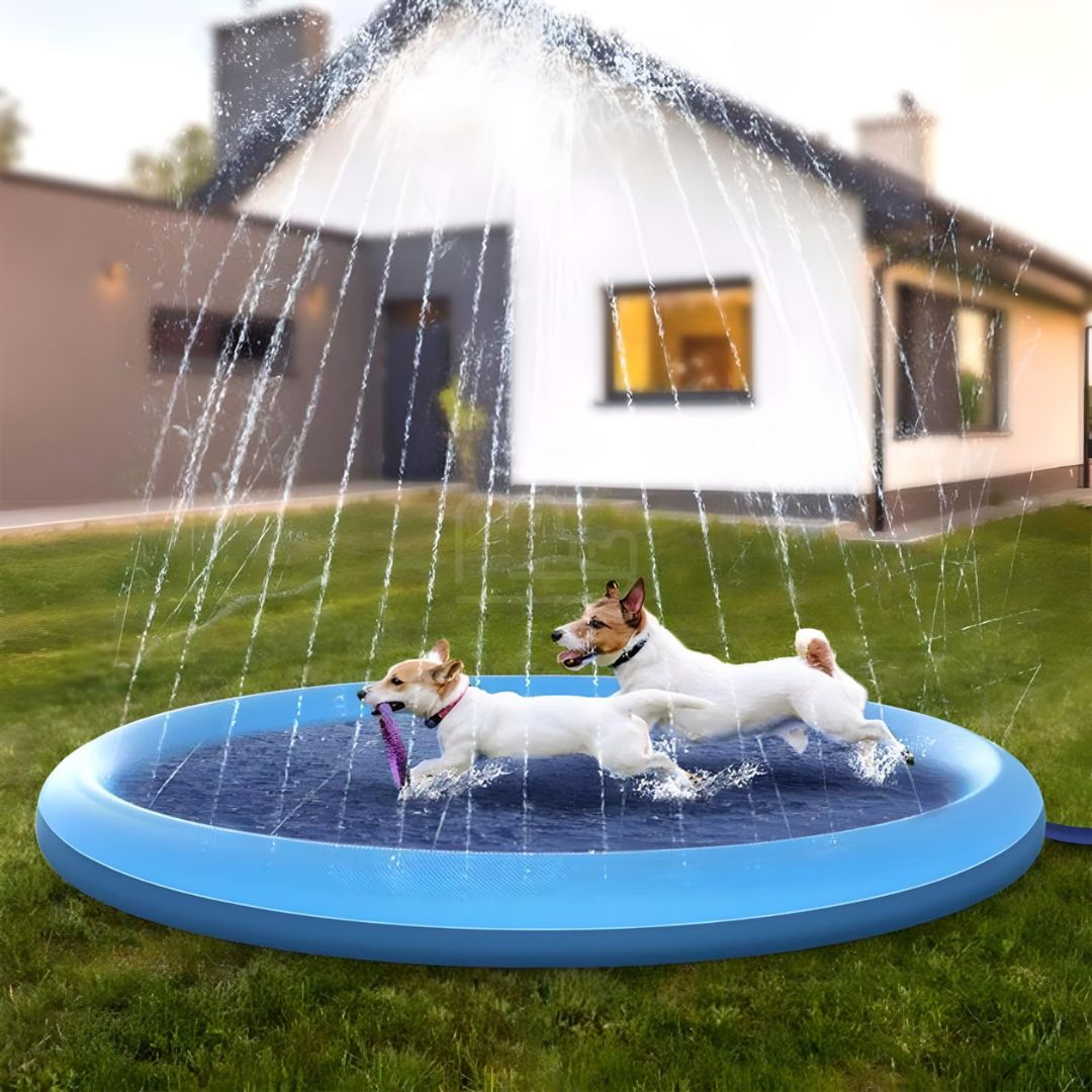 Piscina com Chafariz Para Cachorro RefrescaTudo™