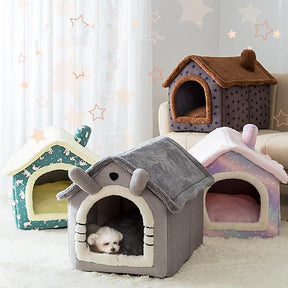 Casa Para Cachorros e Gatos Com Caminha - Pet Bed House